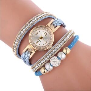 Rhinestone Bracelet Quartz Watch